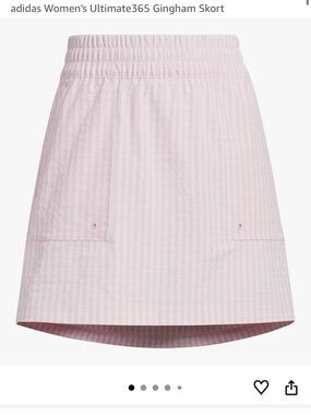 adidas Pink Gingham Ultimate365 Golf Skirt